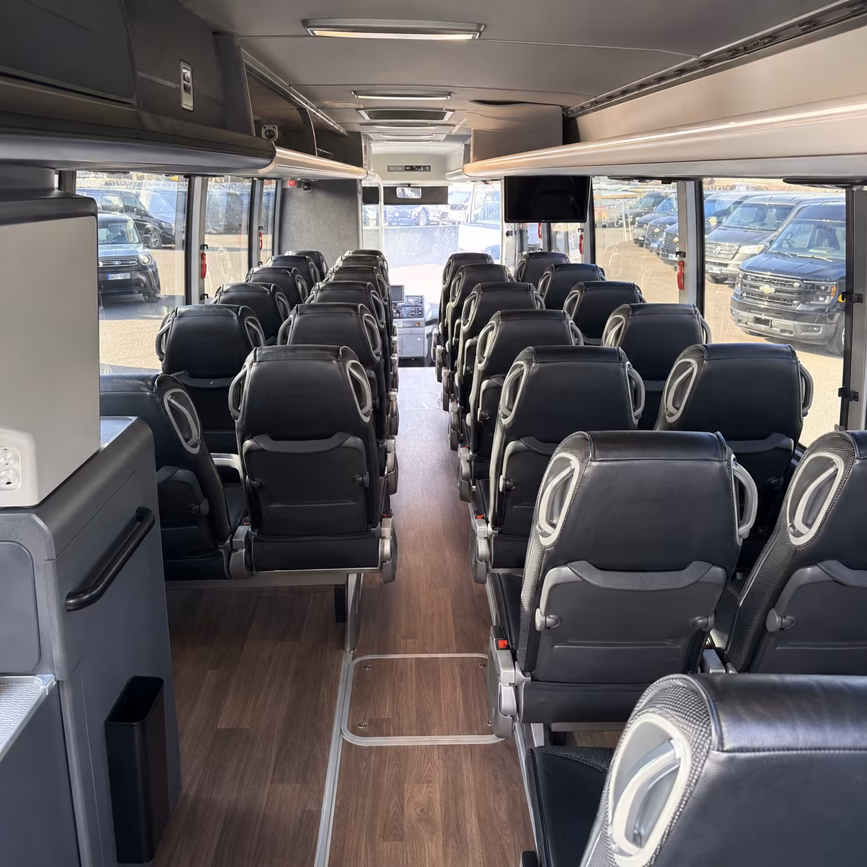 pasadena charter bus inside