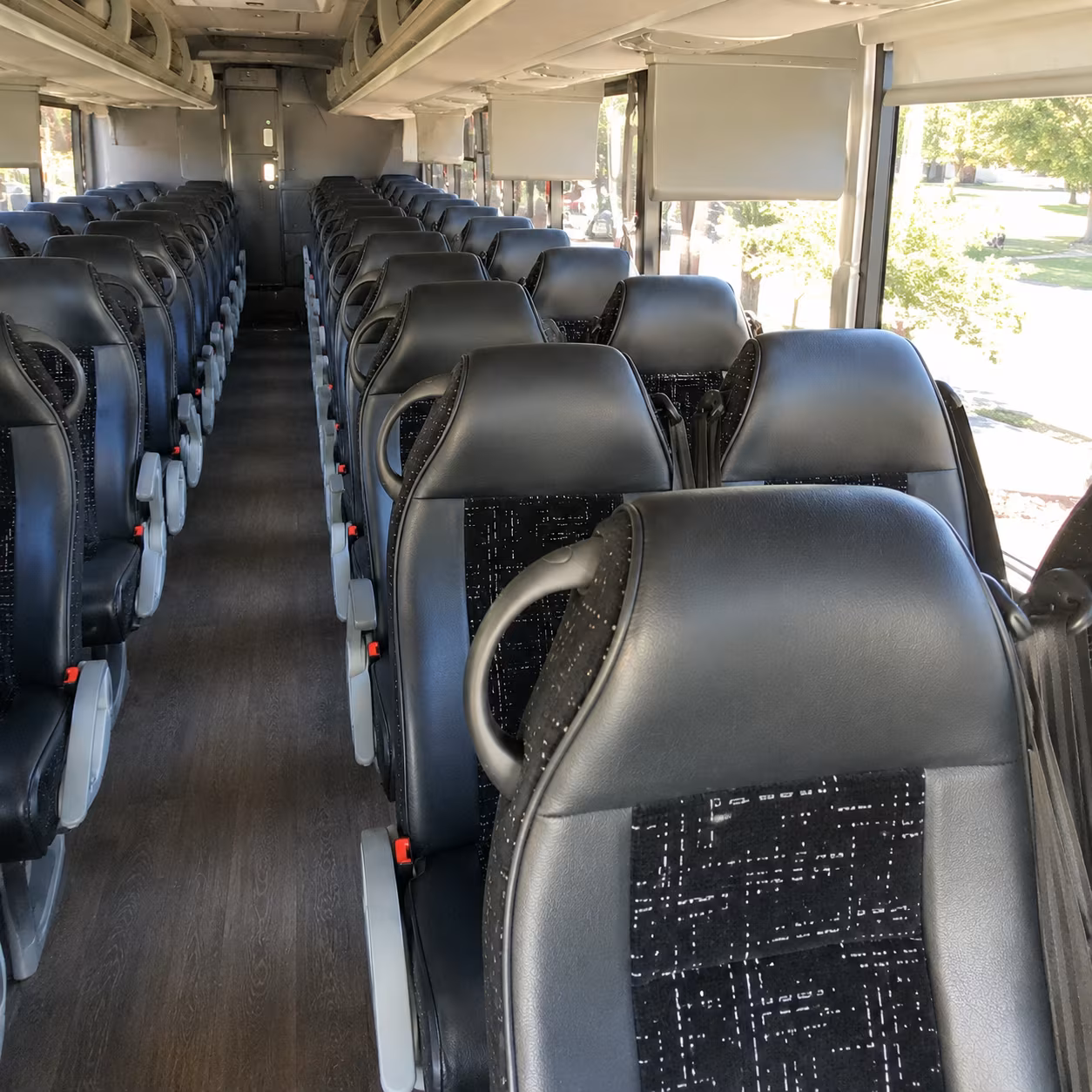 pasadena charter bus services interior